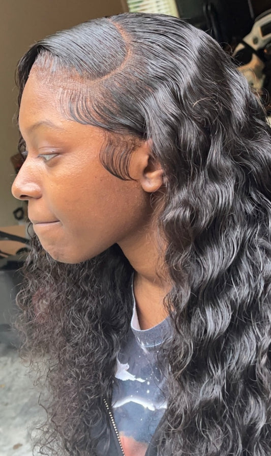 Deep wave frontal wig 13*4 (on hand)